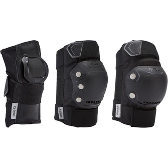 Oxelo FIT500 Protective Gear Set w Knee Elbow Pads & Wrist Guard Adul, Image of