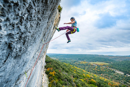 ADULT CLIMBING AND MOUNTAINEERING HARNESS LIGHT - EDGE ORANGE AND YELLOW, vermilion Image 1 of 5