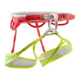ADULT CLIMBING AND MOUNTAINEERING HARNESS LIGHT - EDGE ORANGE AND YELLOW, Image of
