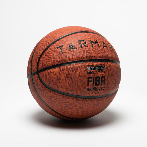 A photo of the Tarmak FIBA BT500 Size 7 Basketball in use