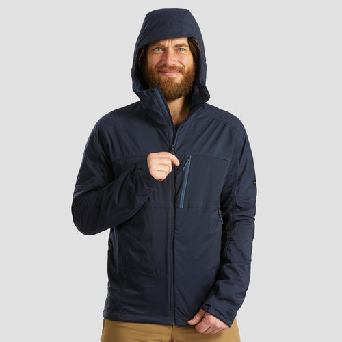 A photo of the Windbreaker jacket - softshell - warm Merino wool - MT900 - men's in use