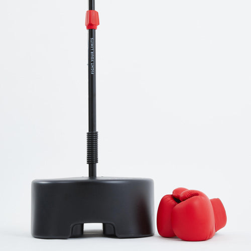 A photo of the Outshock Punching Ball + 4oz Boxing Gloves Set Kids' in use