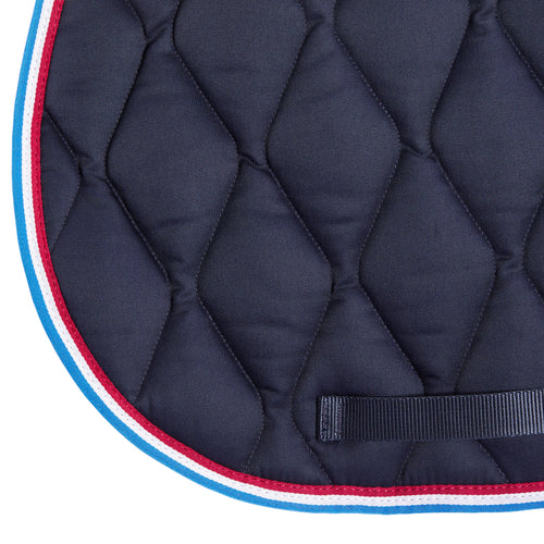 A photo of the Fouganza 500 Horseback Riding Saddlecloth for Horse Pony in use