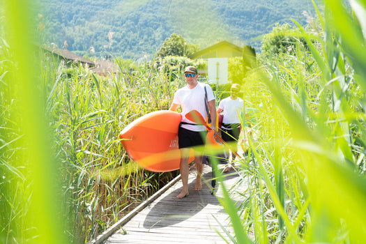 Itiwit SUP X100 Adjustable Aluminium Paddle 2 Piece User 5' to 6'7, blood orange Image 3 of 4