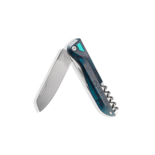 A photo of the Quechua MH500 Camping Multitool Knife with Locking Blade in use