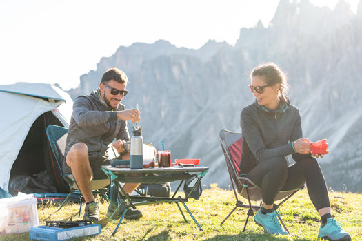 Quechua MH500 Folding Camping Table, pebble gray Image 5 of 5