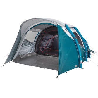 Quechua Air Seconds Fresh & Black Inflatable Camping Tent 5 Person 2 Room, Image of