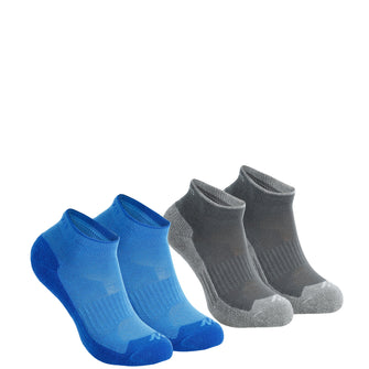 Quechua MH100 Mid Hiking Socks Kids' 2 Pairs, Image of