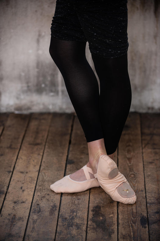 Domyos Split-Sole Stretch Canvas Demi-Pointe Shoes, bisque Image 4 of 4