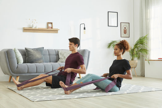 Nyamba Rubber Pilates Resistance Band 6 lbs, plum Image 1 of 3
