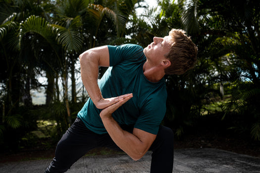 Domyos Woven Power Yoga Pants Men's, black Image 3 of 4