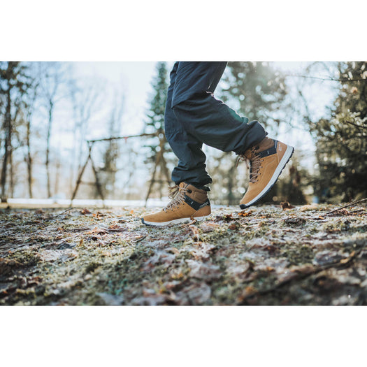 Kids' warm and waterproof SH500 lace-up leather hiking shoes - size 2.5 - 5.5, dark cinnamon Image 5 of 5