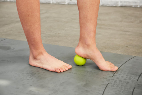 A photo of the Mobility and Massage Ball in use