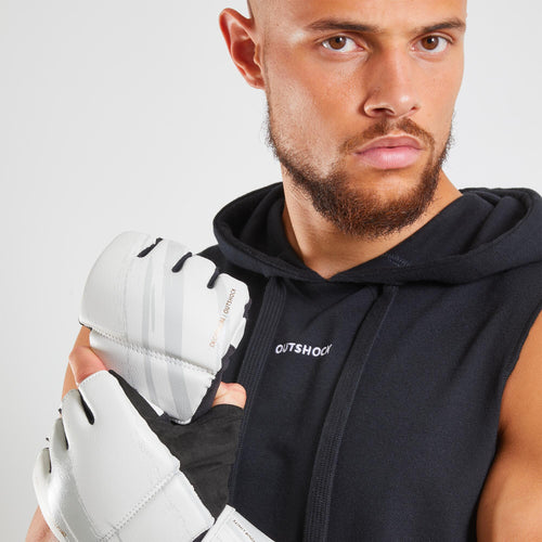 A photo of the Outshock 100 Cardio Boxing Mitts in use