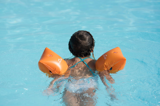 Nabaiji Swimming Armbands Kids', fluoresent orange Image 2 of 3