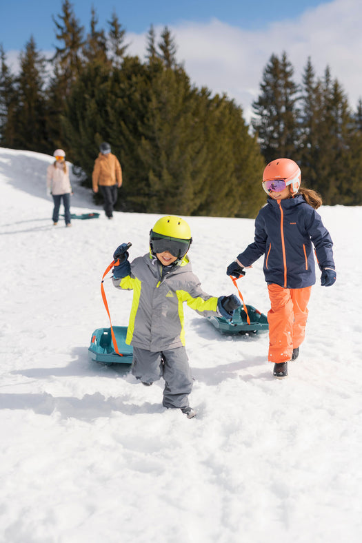 Plastic Tray Snow Sled with Brakes, Kids', base color Image 5 of 9