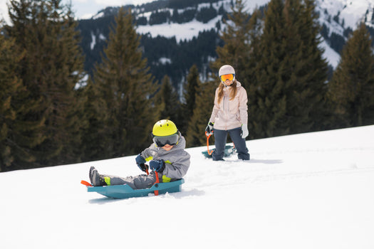 Plastic Tray Snow Sled with Brakes, Kids', base color Image 4 of 9