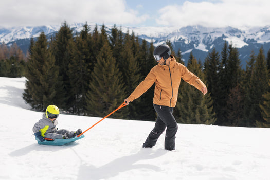 Plastic Tray Snow Sled with Brakes, Kids', base color Image 3 of 9