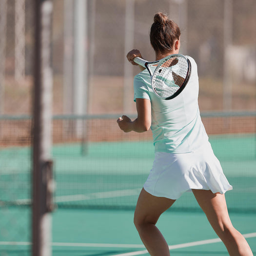 Women's Tennis Quick-Dry Skirt Essential 100 - White, snow white Image 4 of 5