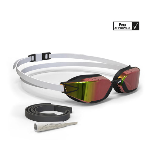 A photo of the Swimming Goggles Mirrored Lenses B-FAST 900 Black Red in use