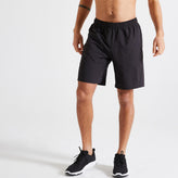 Men's Fitness Zip Pocket Breathable Essential Shorts - Navy, Image of