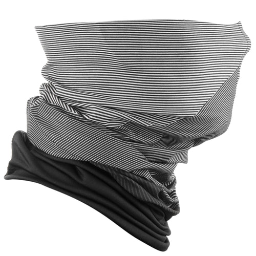 A photo of the ADULT HIGH-TECH SKI NECK WARMER - HUG - BLACK in use