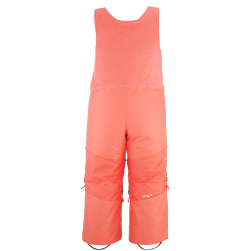 A photo of the Wedze PNF 500 Ski Bib Kids' in use