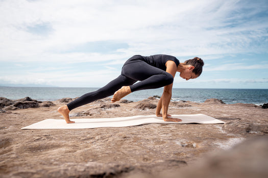 Domyos Perforated Second Skin Tech Yoga Leggings Women's, black Image 3 of 5