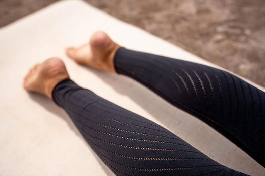 Domyos Perforated Second Skin Tech Yoga Leggings Women's, black Image 4 of 5