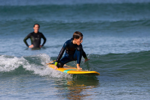 Olaian 500 4 3 mm Neoprene Surfing Wetsuit Boys', petrol blue Image 3 of 5