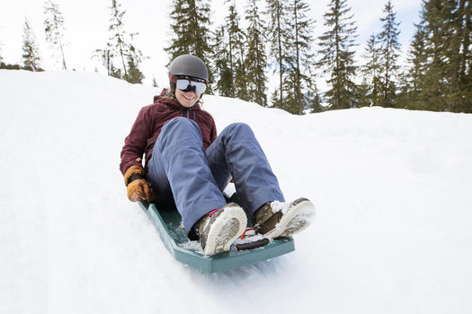 Plastic Tray Snow Sled with Brakes Adult, unspecified Image 3 of 5