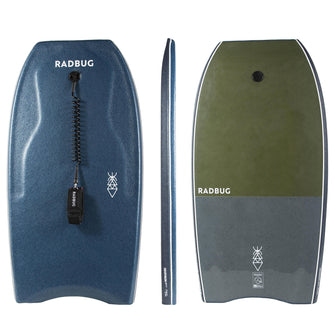 Radbug 500 Bodyboard Boogie Composite Stringer 40'' & 41.5'' w Biceps Leash, Image of