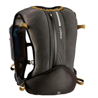 10L TRAIL RUNNING BAG UNISEX - BLACK/BRONZE - Sold with 1L water bladder, Image of