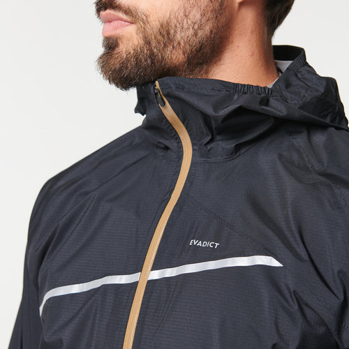 A photo of the Evadict Trail Running Waterproof Jacket Men's in use