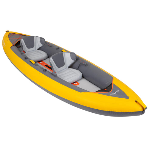 A photo of the Rip-Tab Paddle Strap for Inflatable Kayak X100+ in use