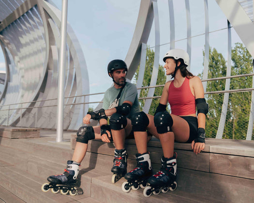 Adult Inline Fitness Skates FIT500 - Blue Red, dark blue Image 2 of 5
