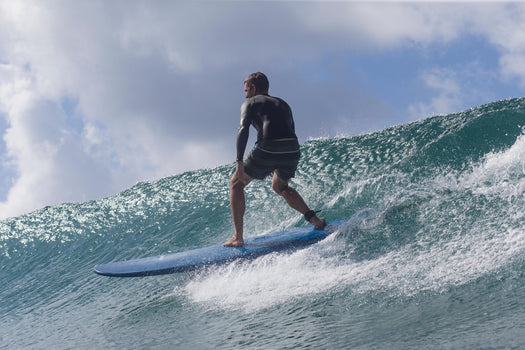 Olaian 500 Foam Surfboard 8'6 95L Curved Triple Stringer w/ Handle Leash & Fins, unspecified Image 2 of 5