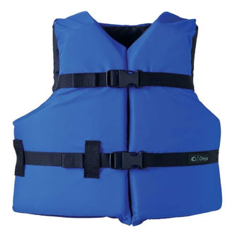 Onyx Universal Adjustable Life Jacket PFD Youth User 50 to 90lb, Image of