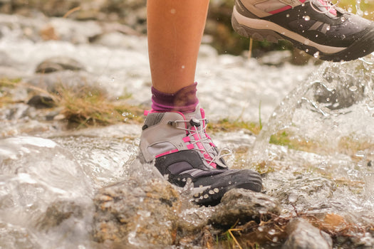 Quechua Crossrock Mid Waterproof Lace-Up Hiking Shoes Kids', carbon gray Image 2 of 4