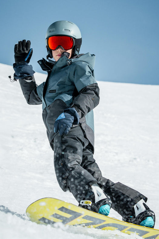 Dreamscape SNB Bib 500 Kids' Snowboarding and Skiing Bib, carbon gray Image 2 of 5