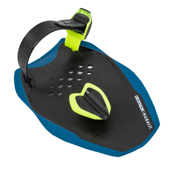 Swimming Paddles Quick-In 500 Size M Blue Yellow, Image of