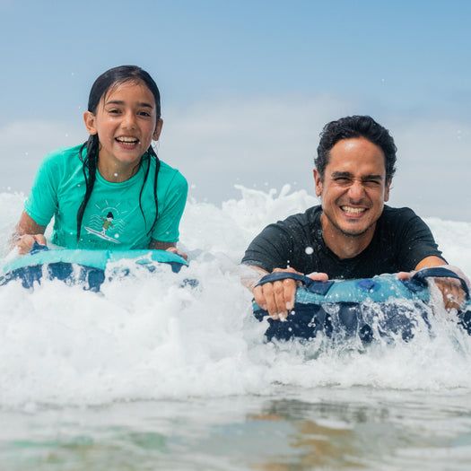 Radbug Inflatable High Resistance Bodyboard Boogie w/ Handles Kids, caribbean blue Image 1 of 5