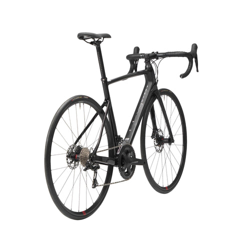 A photo of the Van Rysel EDR CF Shimano 105 Carbon Road Bike with Disc Brakes in use