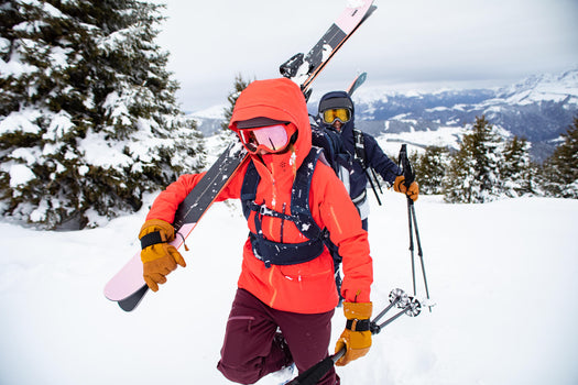 Freeride ski snowboard backpack - FR 500 DEFENSE L / XL - Navy blue, whale gray Image 2 of 5