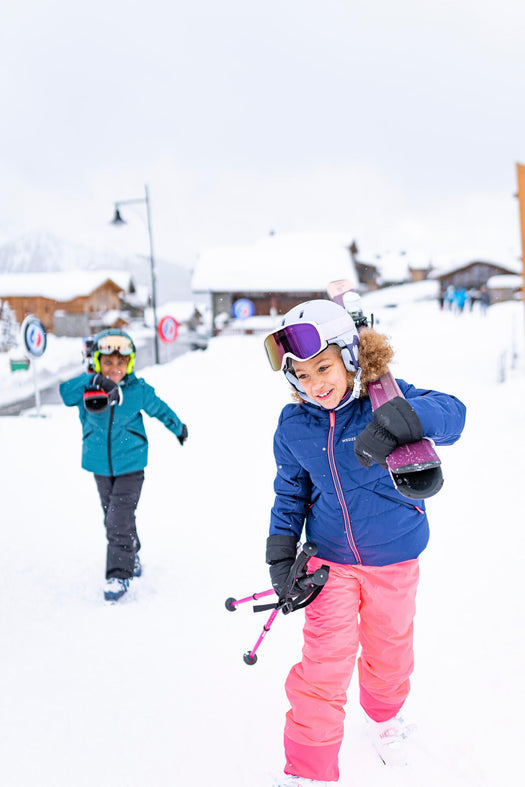 KIDS' EXTRA WARM AND WATERPROOF PADDED SKI JACKET - 180 WARM - NAVY BLUE, galaxy blue Image 5 of 5