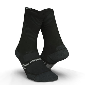 RUN900 MID-CALF FINE RUNNING SOCKS - BLACK, Image of