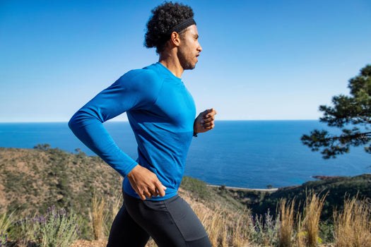 Kiprun Care Breathable Long Sleeve Running T-Shirt Men's, blue Image 3 of 5