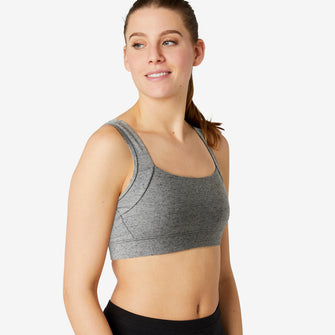 Domyos 100 Cotton Sports Bra Women's, Image of