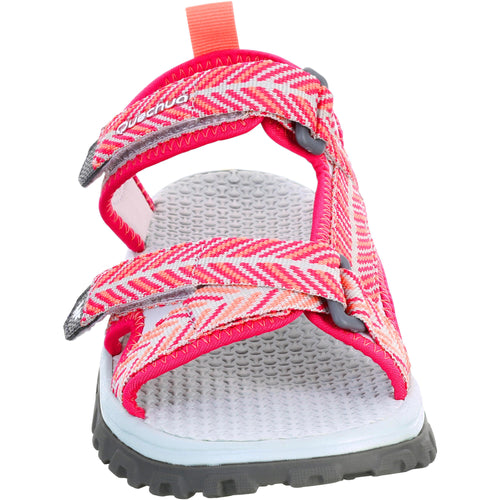 A photo of the Quechua MH120 Hiking Sandals Kids' in use