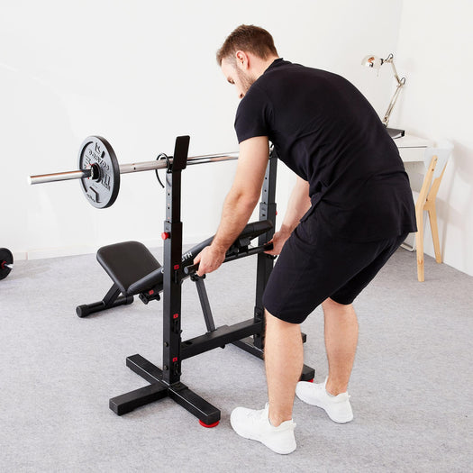 Tiltable Weights Bench with Collapsible Pegs - Bench Press Fold, black Image 4 of 5